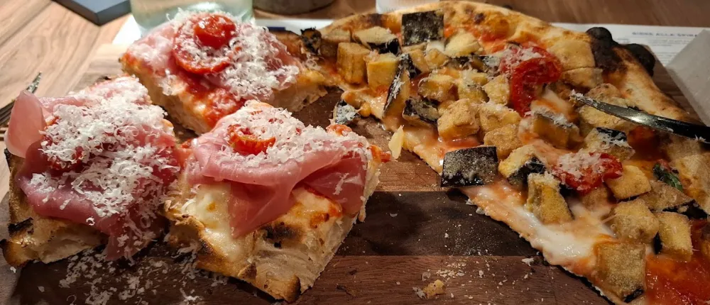 Pizza alla pala con salumi