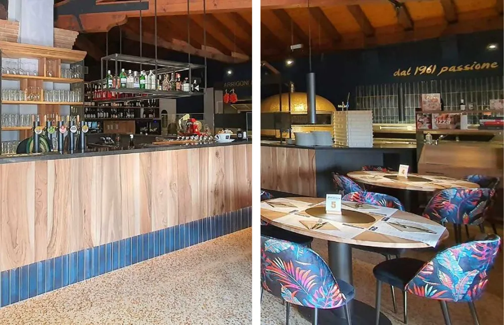 La sala della Pizzeria Arrigoni sul Terraglio