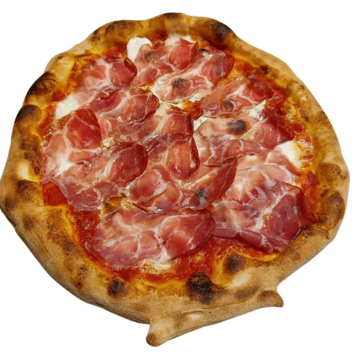 Pizza tonda con salame piccante